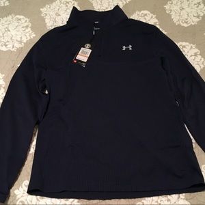 Blue UA 1/4 zip pullover NWT size S